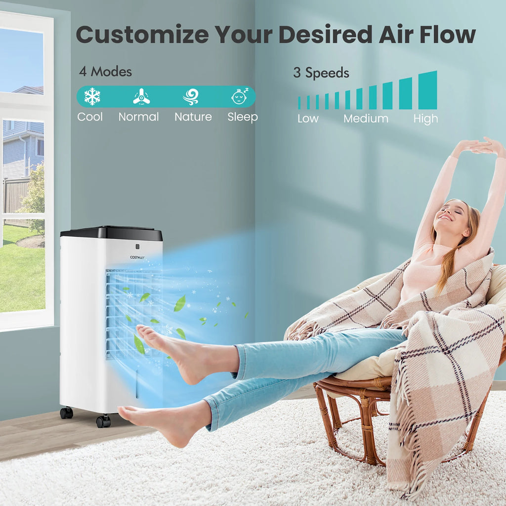 4-in-1 Evaporative Air Cooler with Fan Humidifier G935894