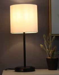 Black Metal Stick Lamp with USB Port X63985