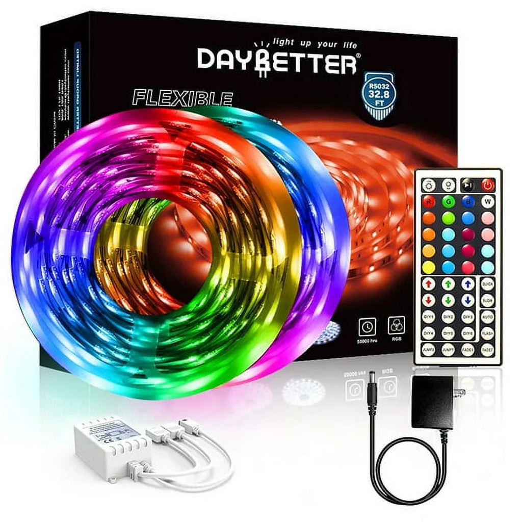 LED Strip Light 32.8ft with Remote Control and 12V Power Supply X950776