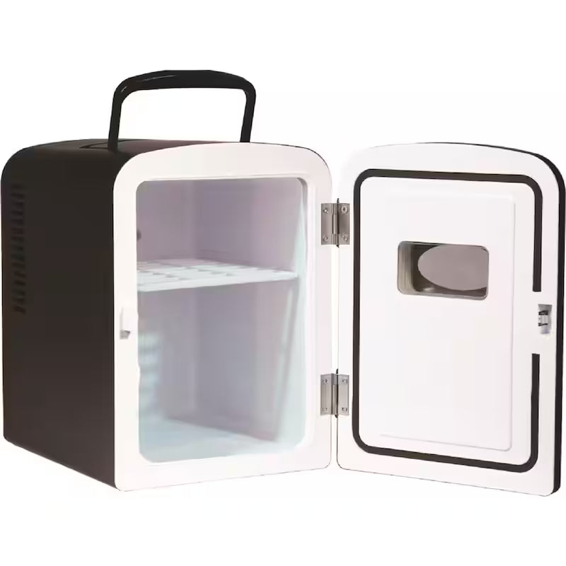 6-Can Retro Mini Fridge in Black I2717