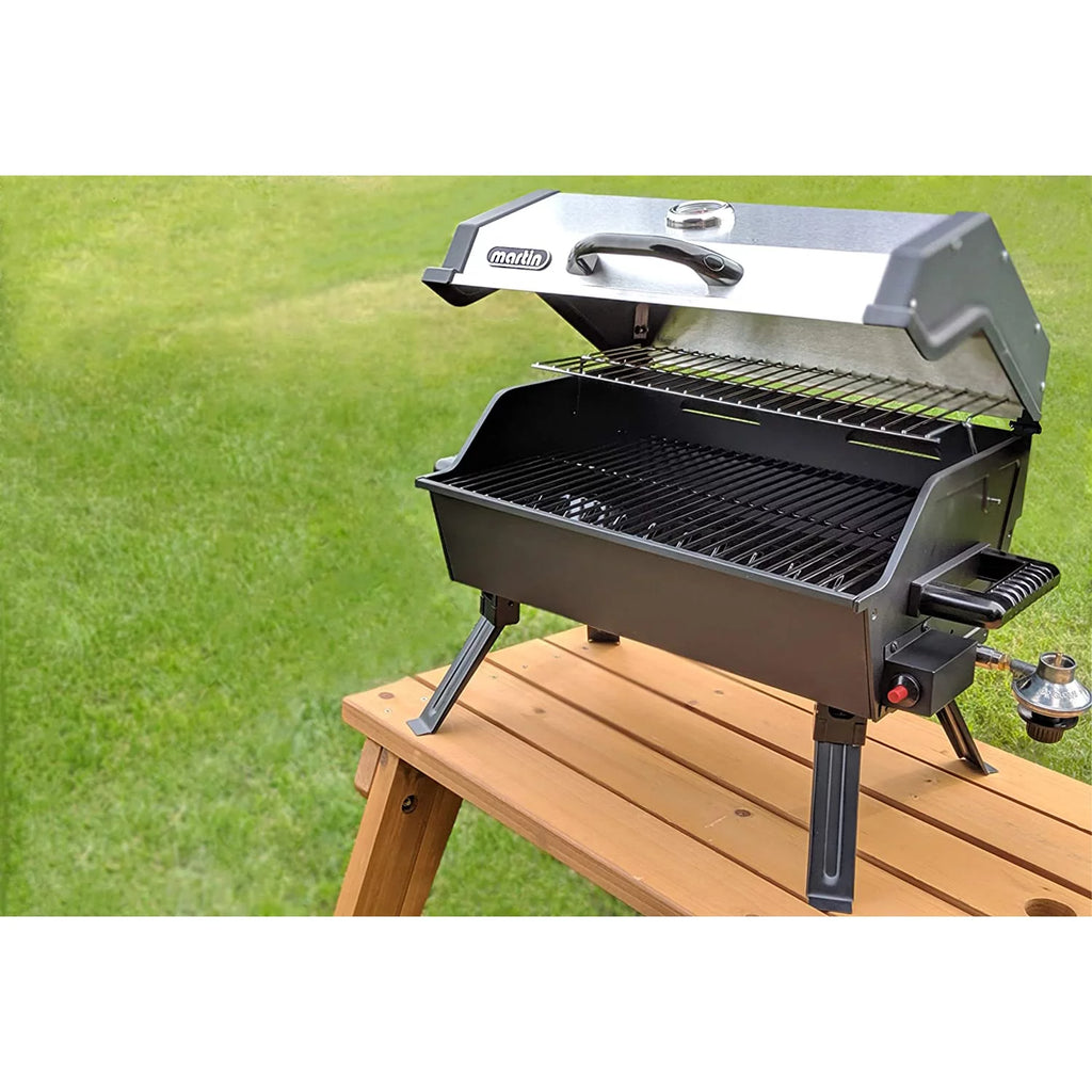 14,000 BTU Portable Propane Gas Grill with Grease Pan T342