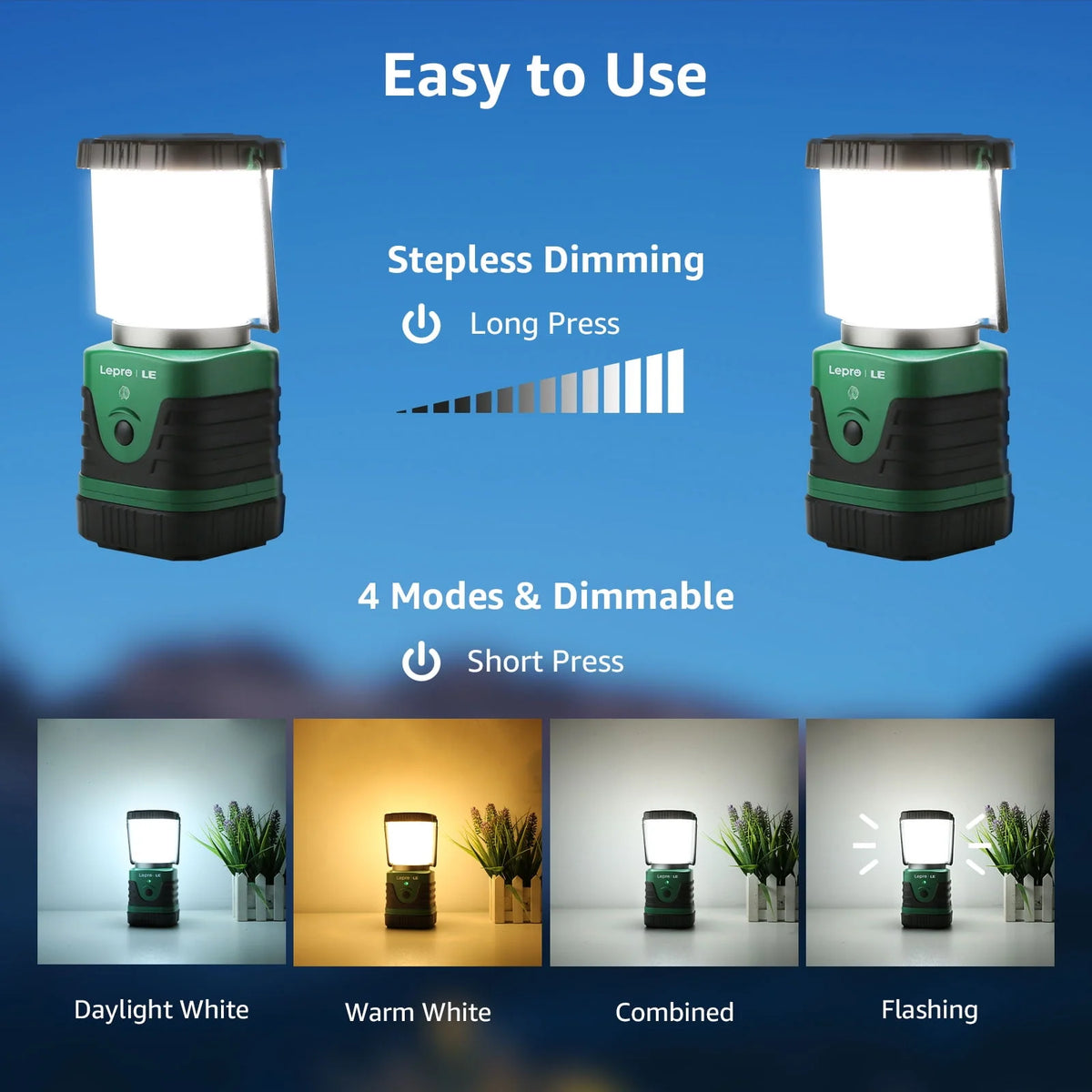 LED Camping Lantern Rechargeable 1000LM Q152323