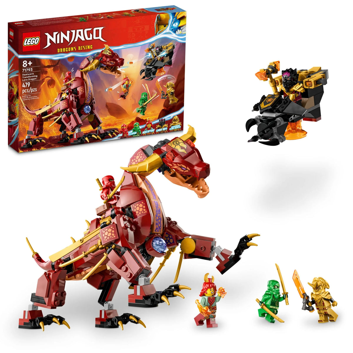 Transforming Lava Dragon Building Toy Set with Minifigures Y473706