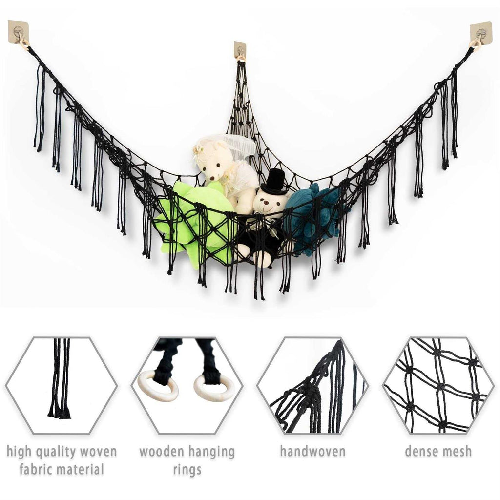 Large Toy Hammock Macrame Stuffed Animal Storage K5096