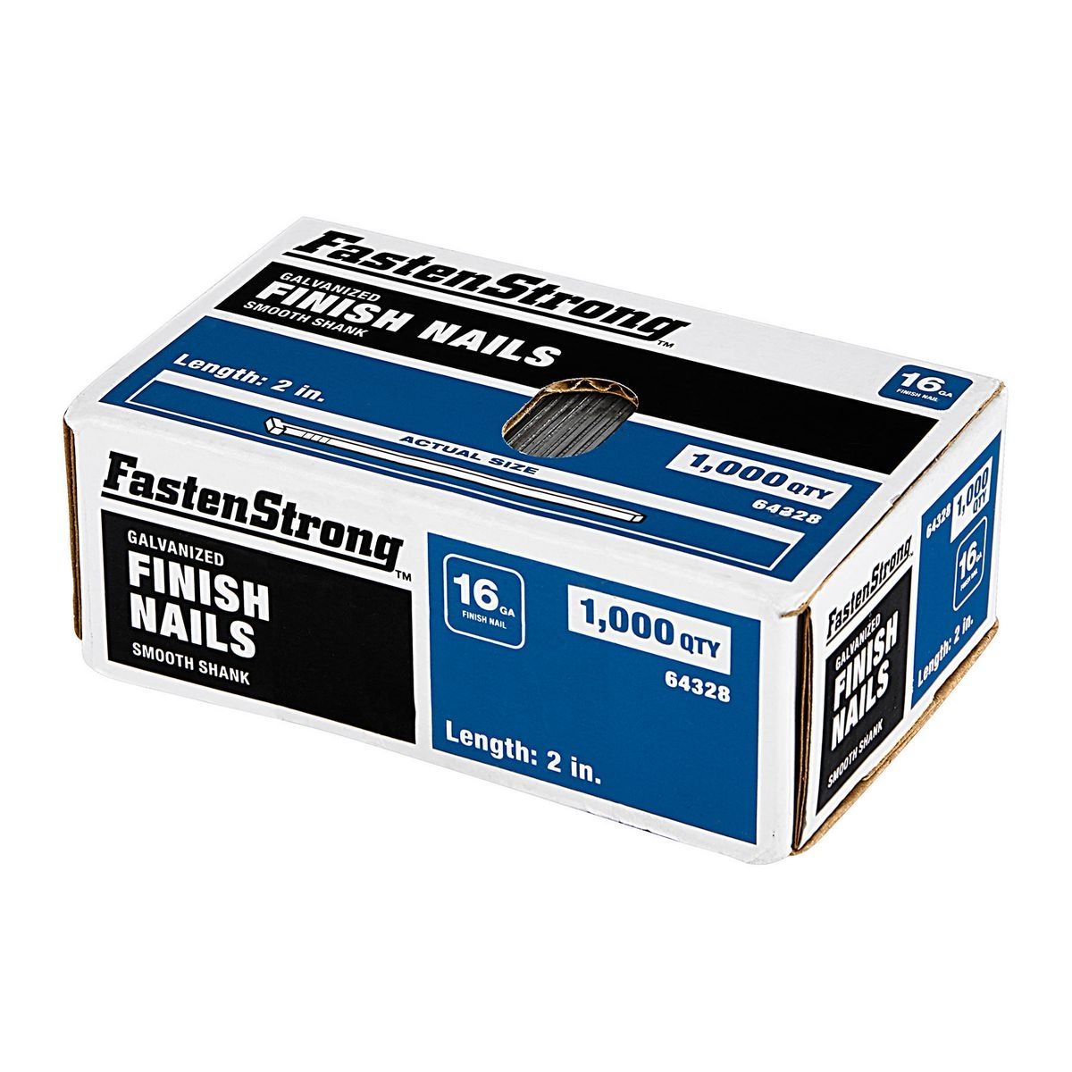 2 in. 16 GA Galvanized Finish Nails, 1000 Piece Y712