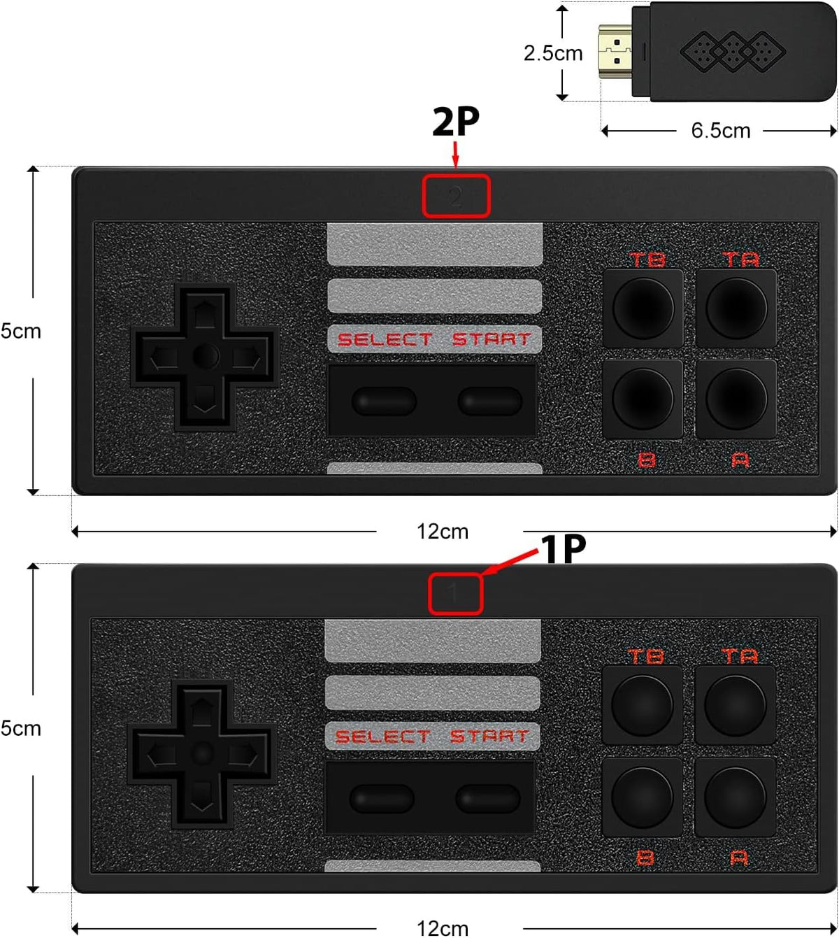 Retro Video Game Console with 818 Classic HD Video Games U442