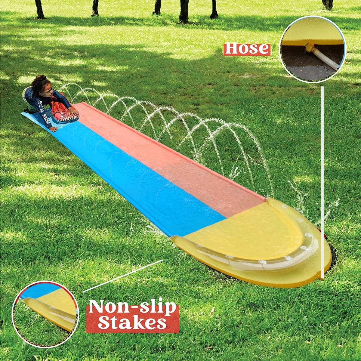 Inflatable Water Slide with 2 Bodyboards C7809