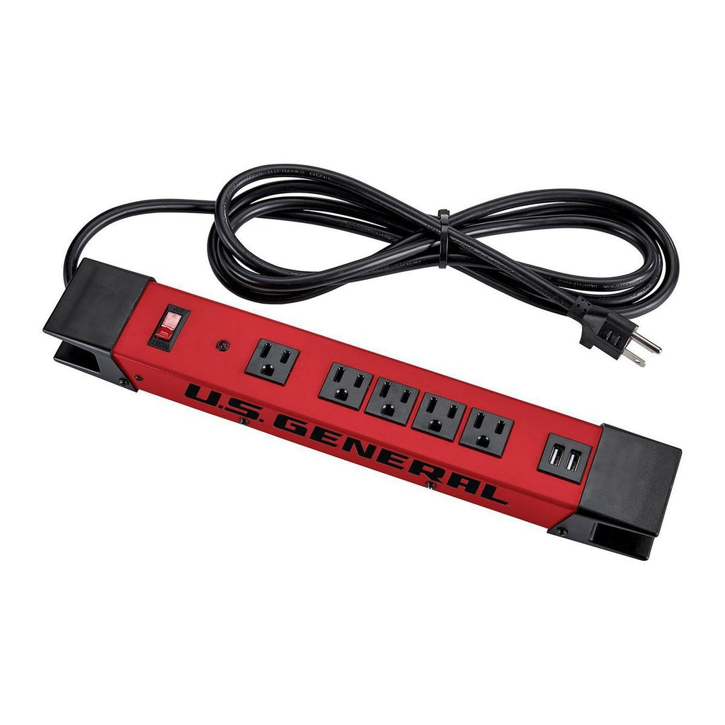 5-Outlet Magnetic Power Strip with 2 USB Ports F871