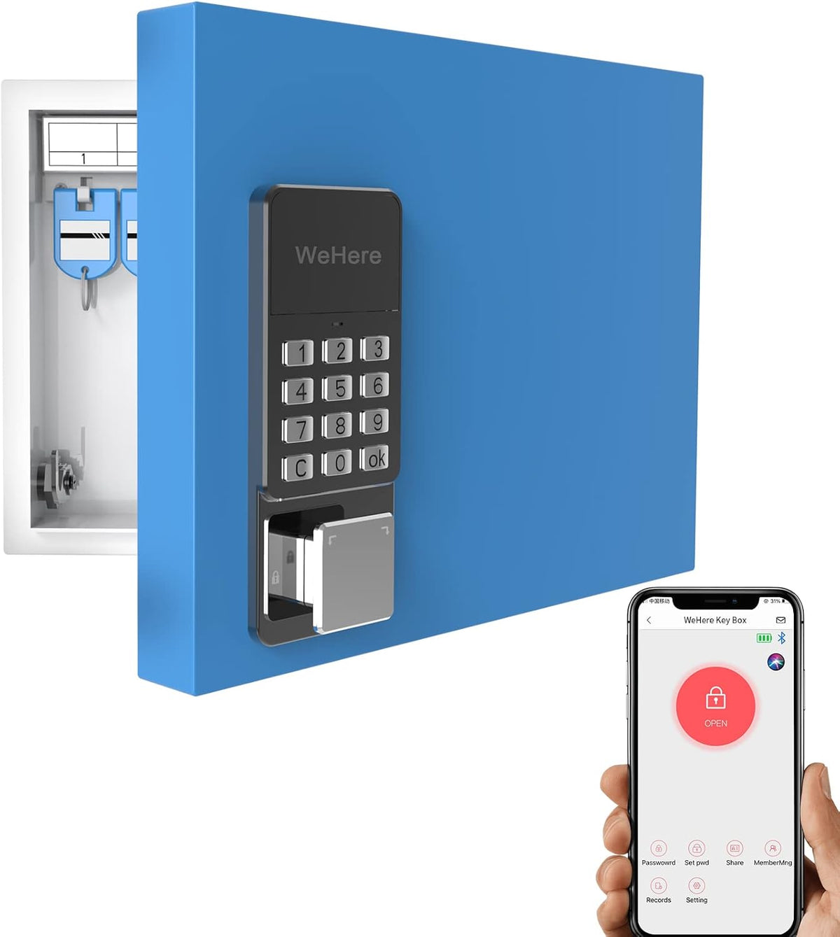 Metal Key Lock Box with Combination Lock Y829