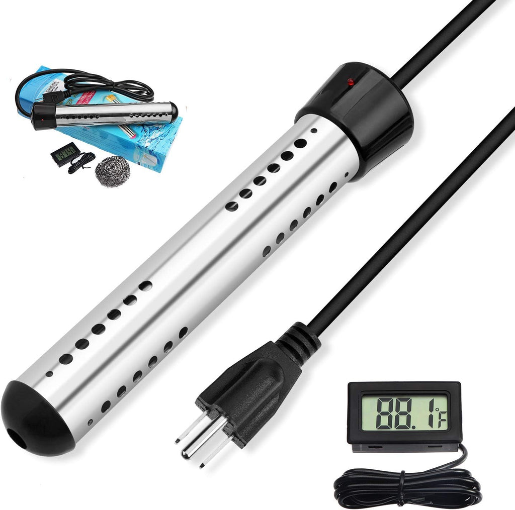 Electric Immersion Water Heater with Digital LCD Thermometer Pack of 2 B6319
