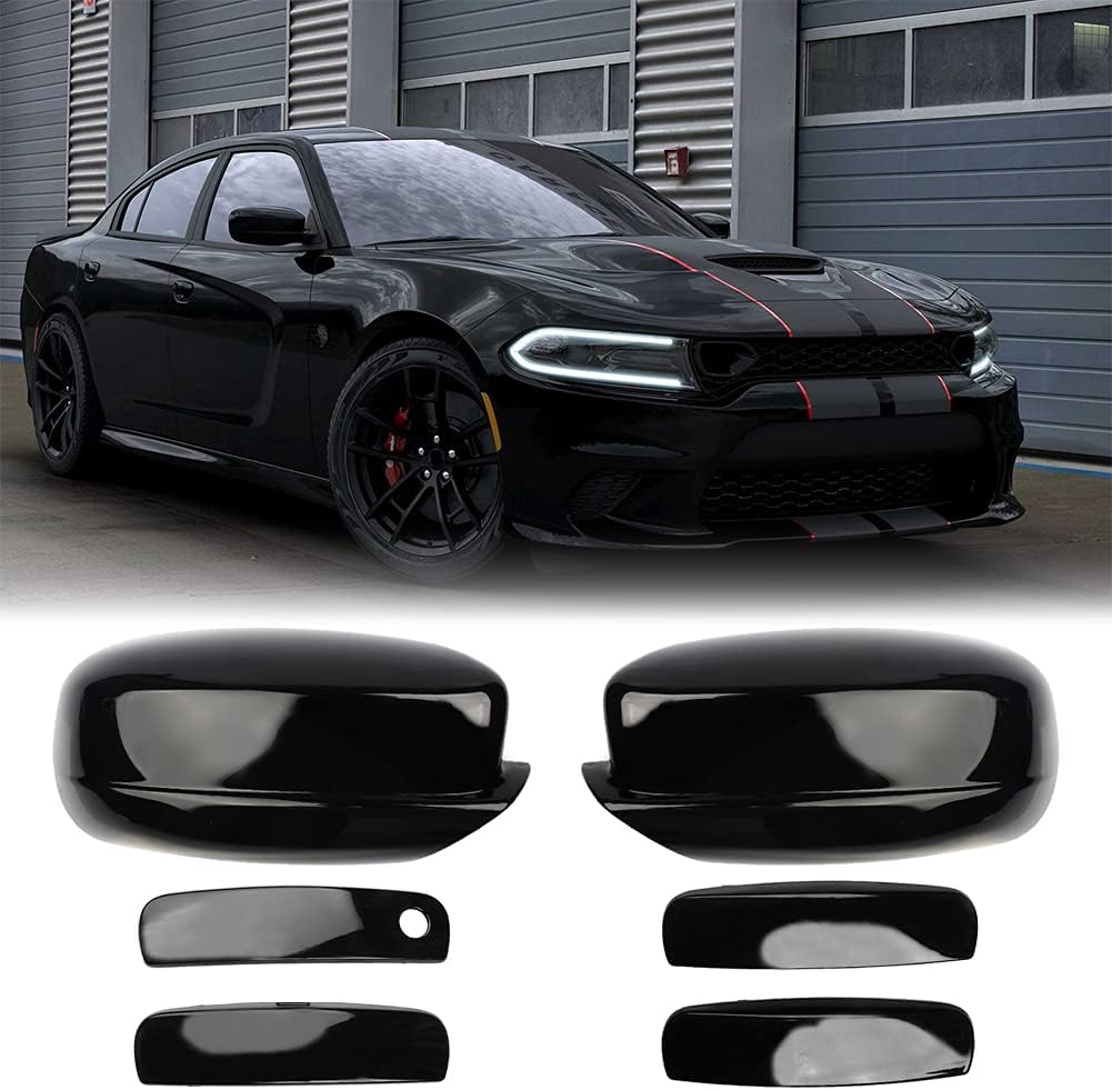 Carbon Fiber Side Mirror Caps Door Handle Covers S104979