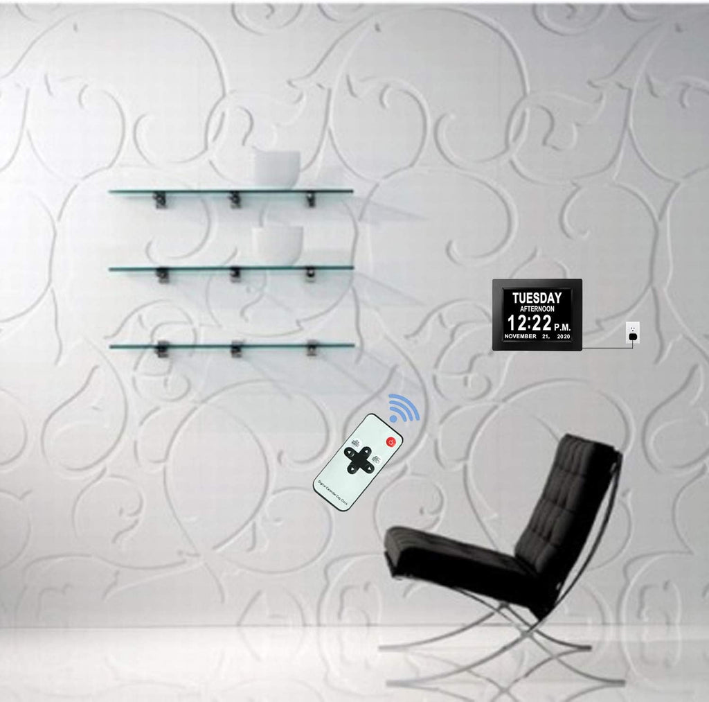 Digital Calendar Alarm Day Clock with Remote Control E1501