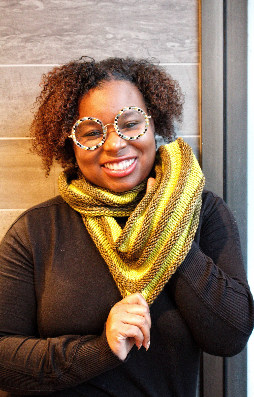 Bi-Color Infinity Scarf W34117