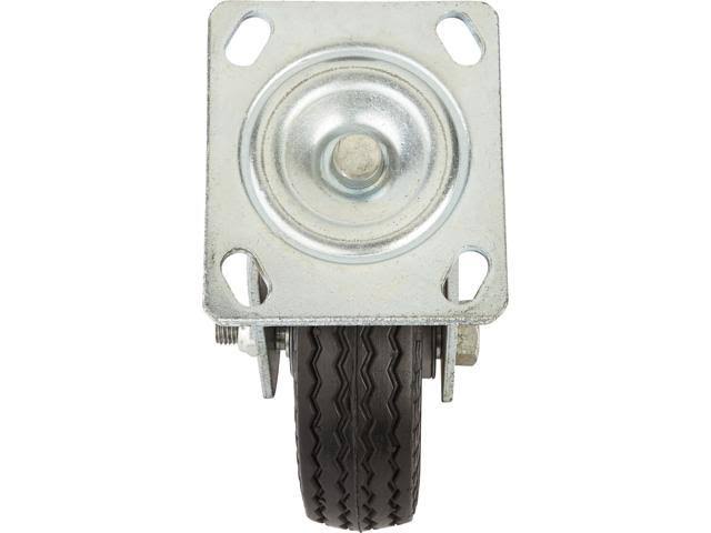 6in Swivel Flat-Free Rubber Foam Filled Caster 200lb Cap Sawtooth Tread I511036