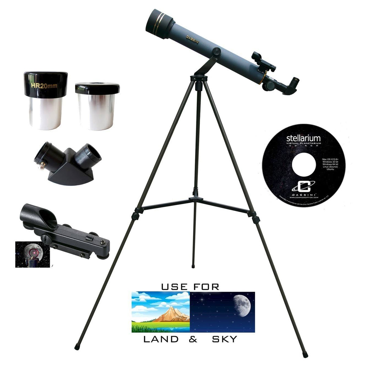 600mm x 50mm Refractor Telescope Z69394
