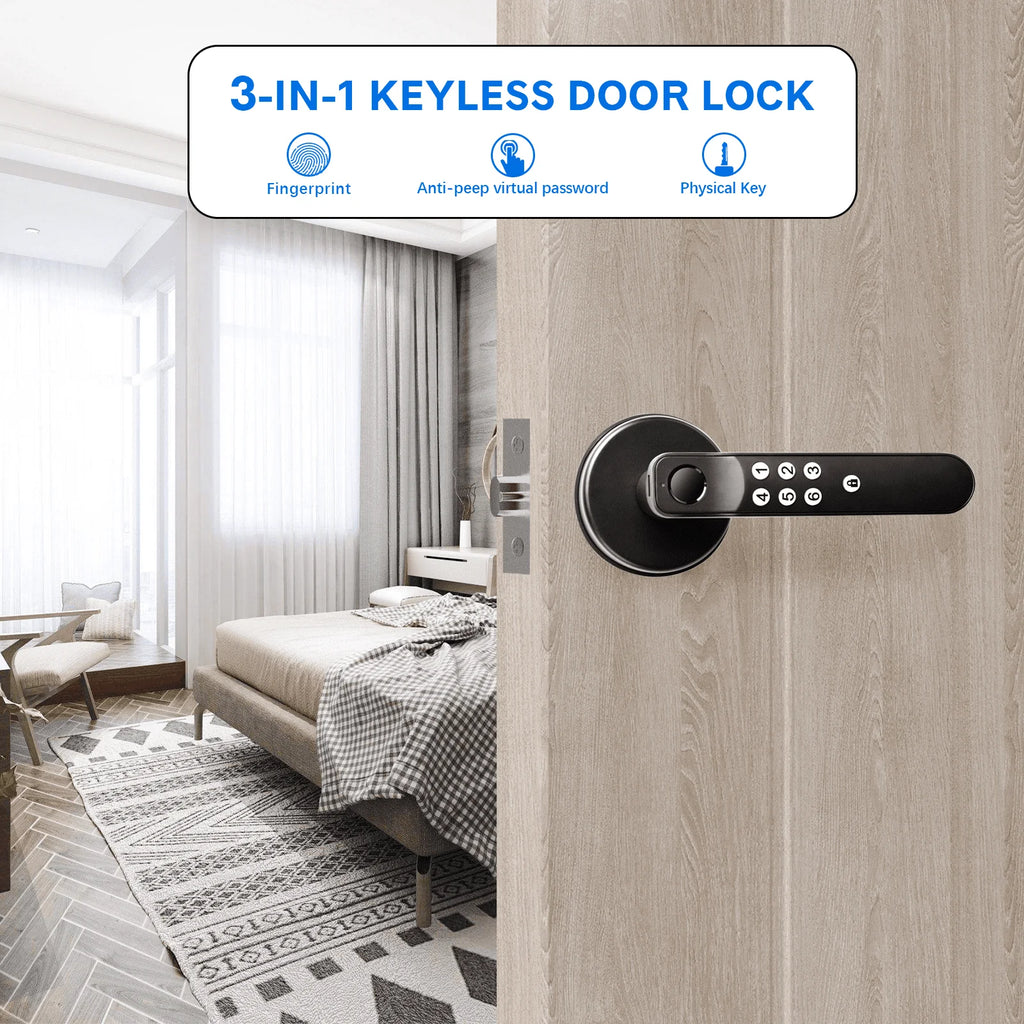 Fingerprint Keyless Entry Door Lock with Keypad E461