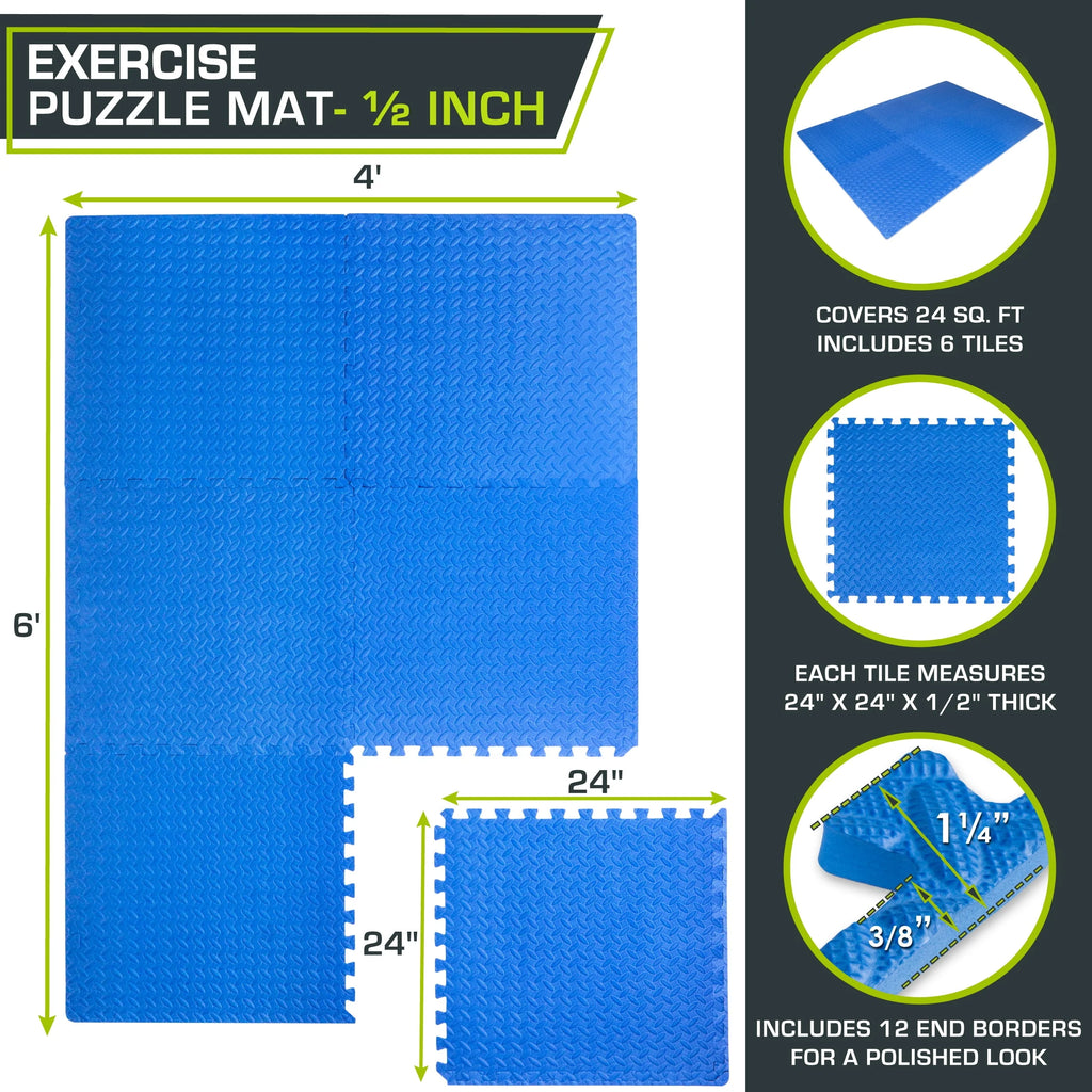 1/2 Thick EVA Foam Interlocking Exercise Mat X4198