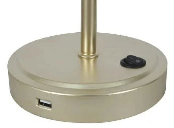 Black Metal Stick Lamp with USB Port X63985
