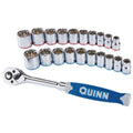3/8 in. Drive SAE and Metric Chrome Socket and Ratchet Set, 21-Piece T8184
