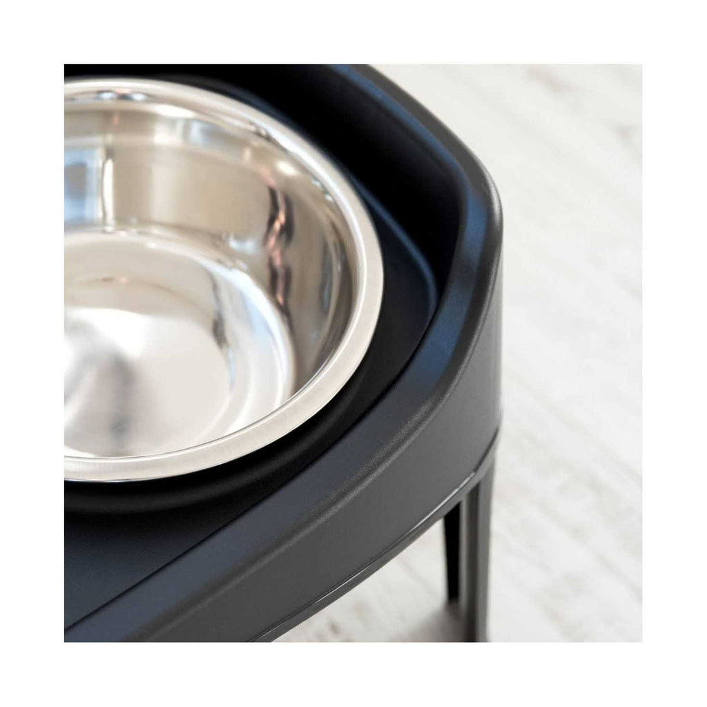 12 inch Elevated Dog Bowls with 2 Qt Stainless Steel Bowls S542043