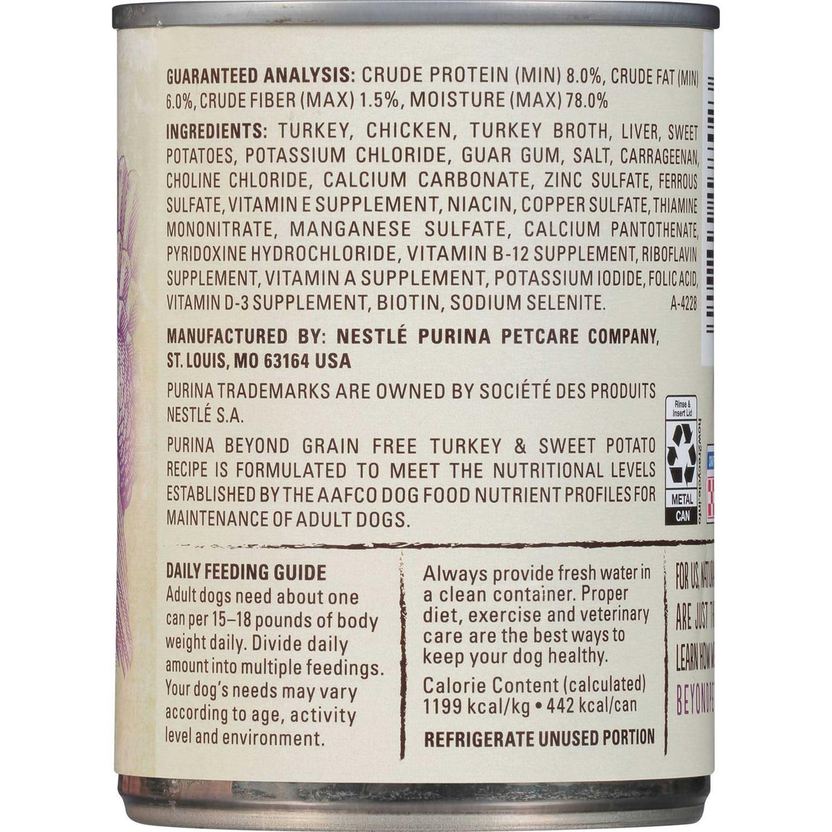Grain Free Turkey & Sweet Potato Recipe Wet Dog Food G283