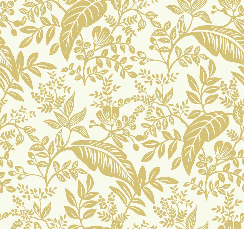 Gold White Wallpaper I7340