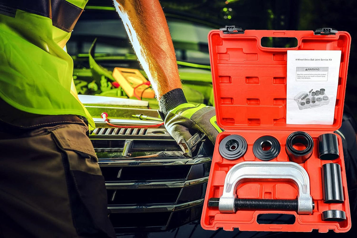 Heavy Duty Ball Joint Press & U Joint Removal Tool Kit with 4x4 Adapters V455