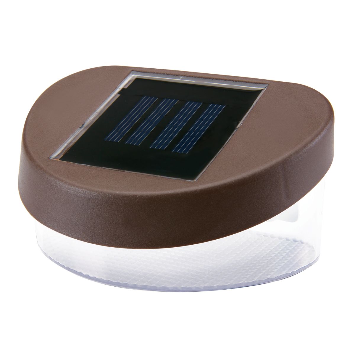 Solar LED Brown Finish Fence Lights, 4 Pack Y94014