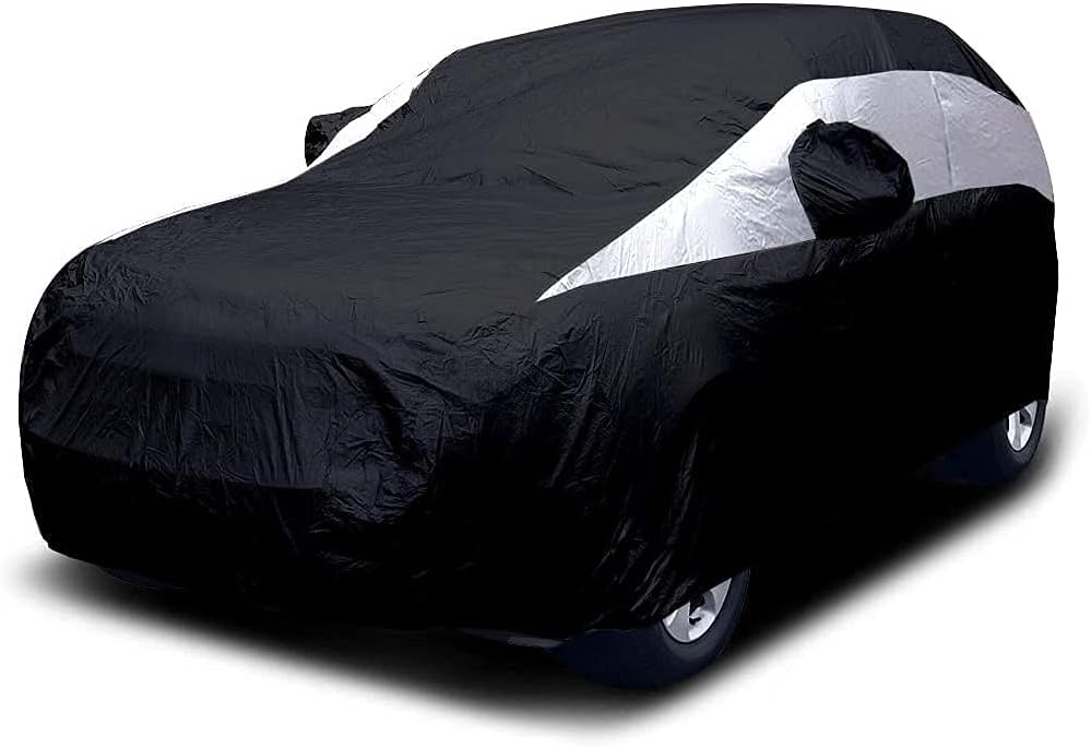 Jet Black Poly 210T Car Cover for Sedans A3432