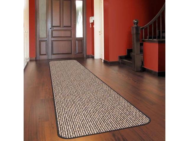 Skid-Resistant Carpet Runner Black Ripple 6 ft. x 27 in. R463973