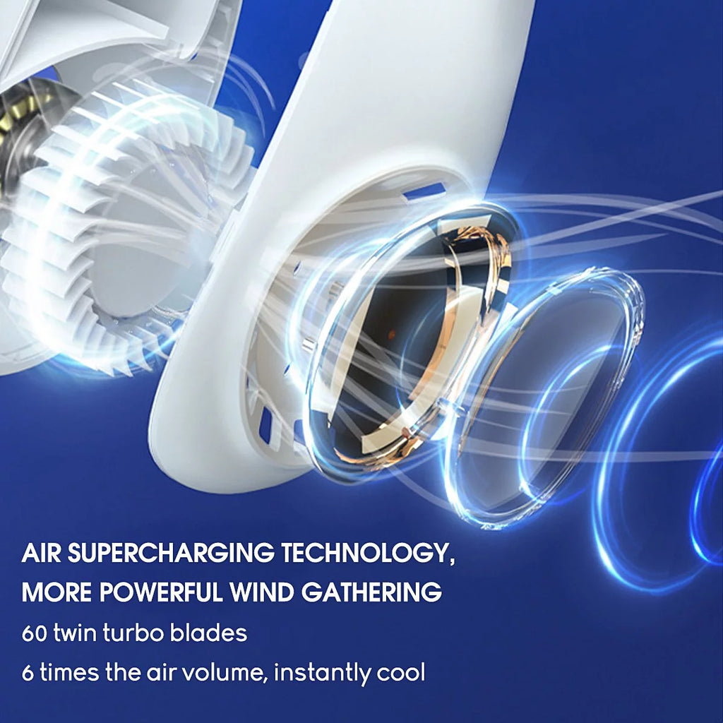 White Portable Neck Fan U1346