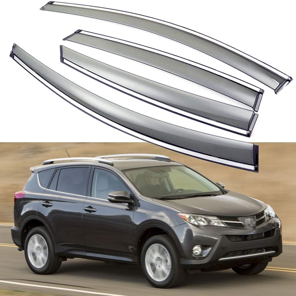 Car Window Visor Vent Shade Deflector Sun Rain Guards E517