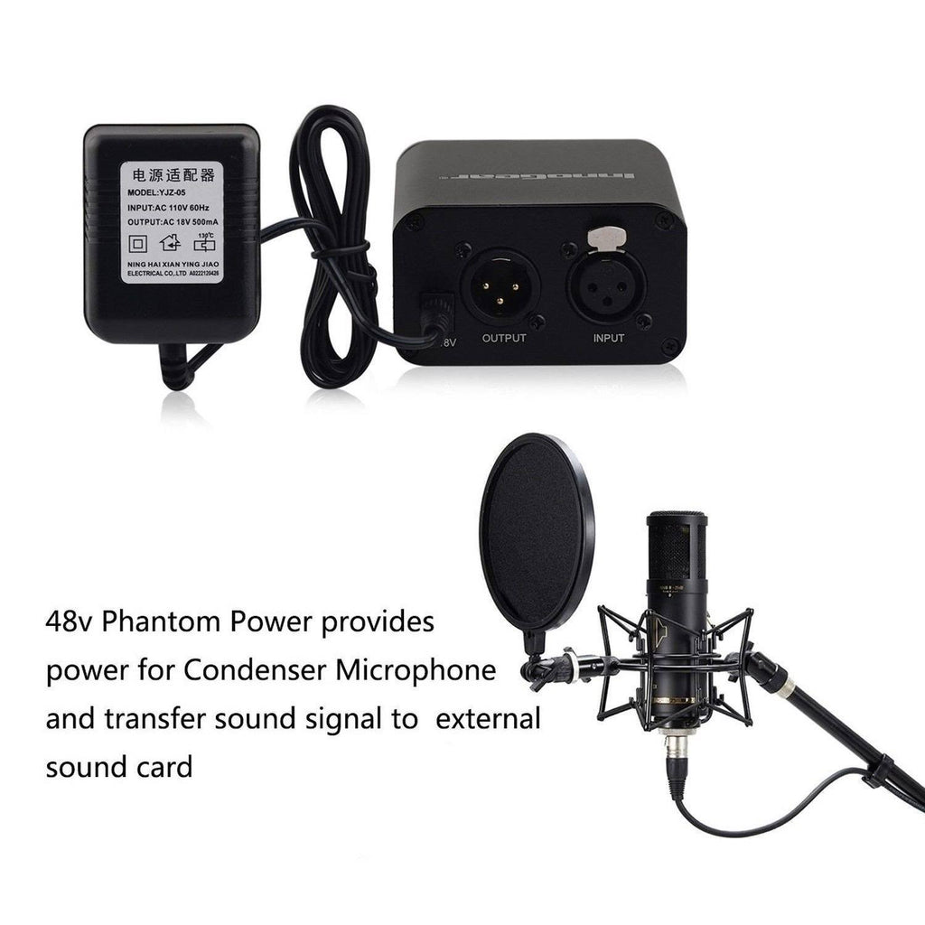 48V Phantom Power Supply with XLR Cable and Adapter H45796