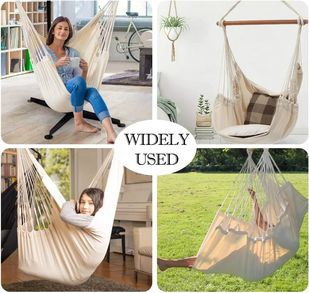 Hanging Rope Hammock Swing Chair with Pocket I10207