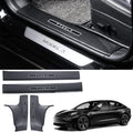 4PCS Glossy Carbon Fiber Door Sill Protector T5021