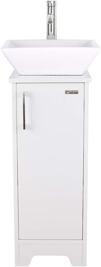 13 inch White Free Standing Bathroom Vanity E367