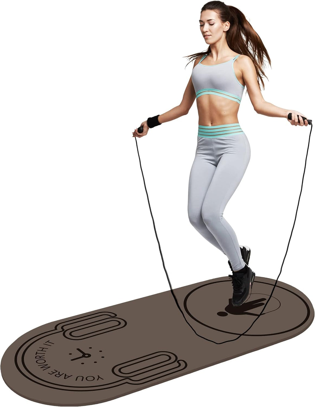 8mm Non-Slip Exercise Mat with Carrying Bag W361748