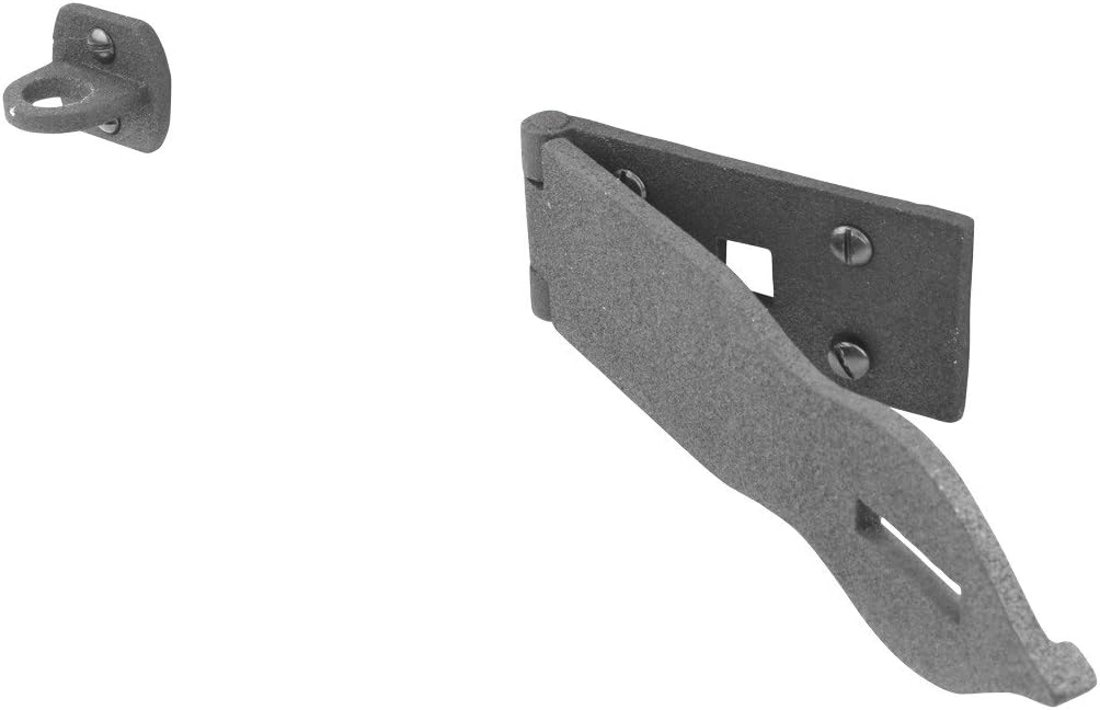 Black Wrought Iron Hasp Lock 8.5 X 1.75 Powder Coated Pack of 10 S272631