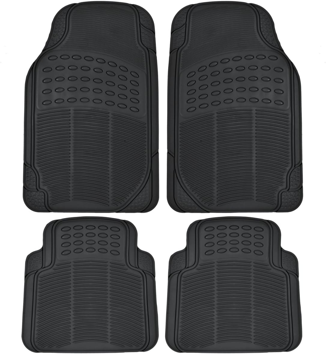 Heavy Duty 4pc Front & Rear Rubber Floor Mats R940493