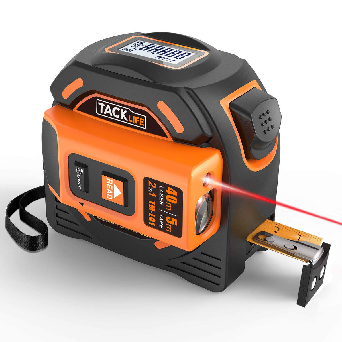 2-in-1 Laser Tape Measure with LCD Digital Display U995