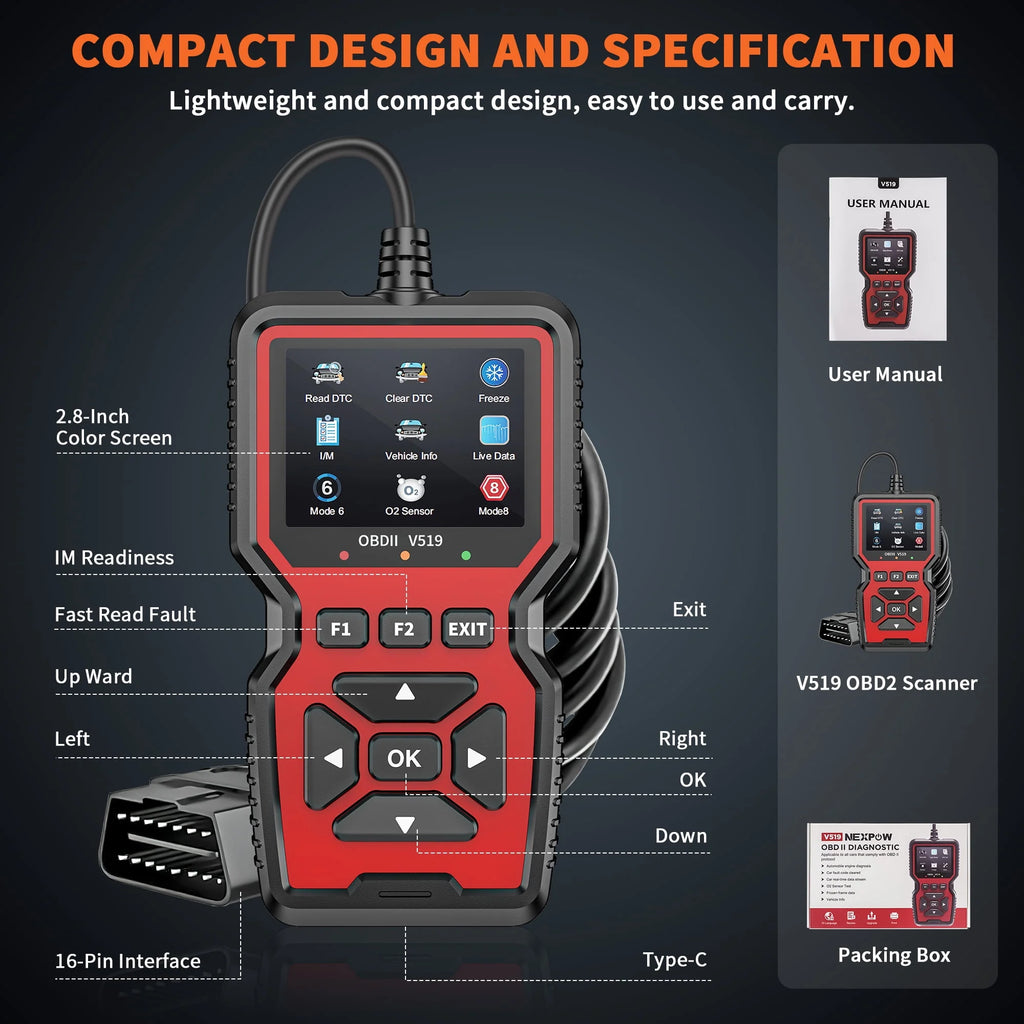 OBD2 Scanner Car Code Reader Diagnostic Tool M58390
