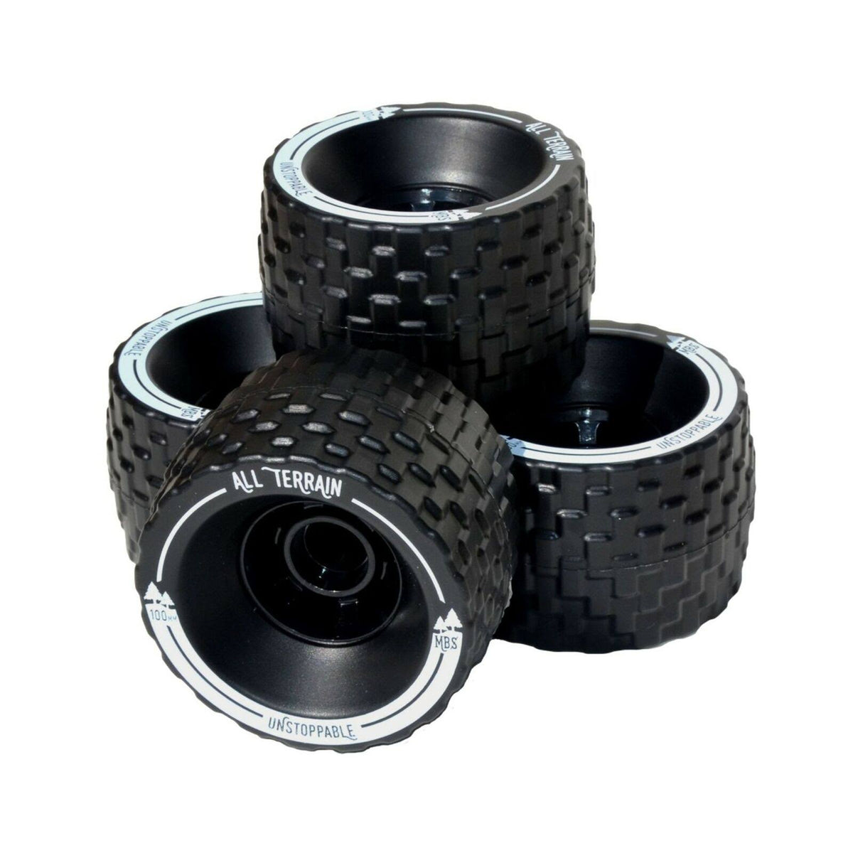 Black All Terrain Longboard Wheels A900970
