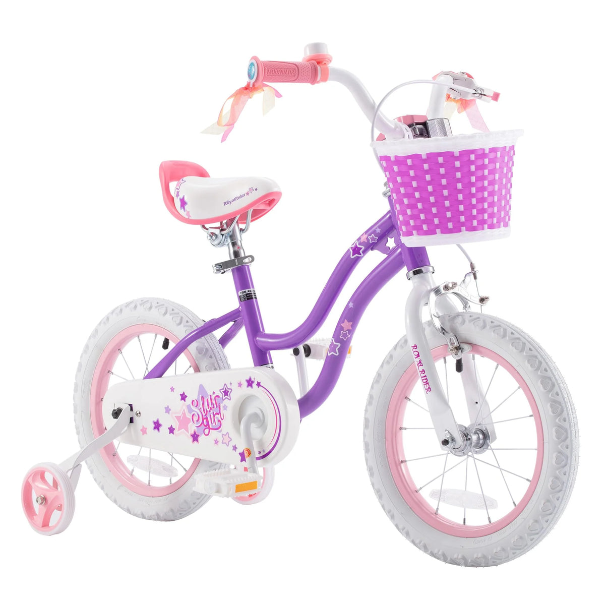 Blue 14 In Kids Bike with Basket and Training Wheels W848718