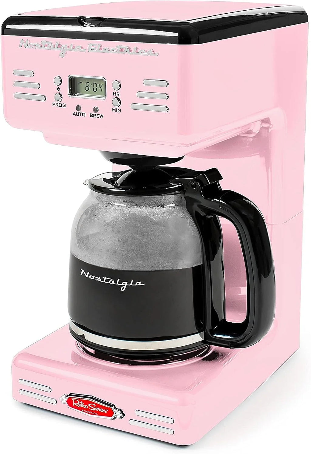 Red 12-Cup Programmable Retro Coffee Maker B504791