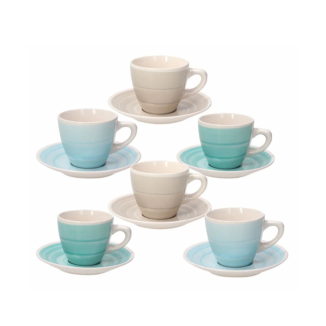 Tea Cups with Saucer Pack 6pcs N145
