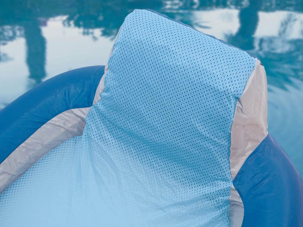 Blue Inflatable Floating Pool Lounger with Cup Holder E99241