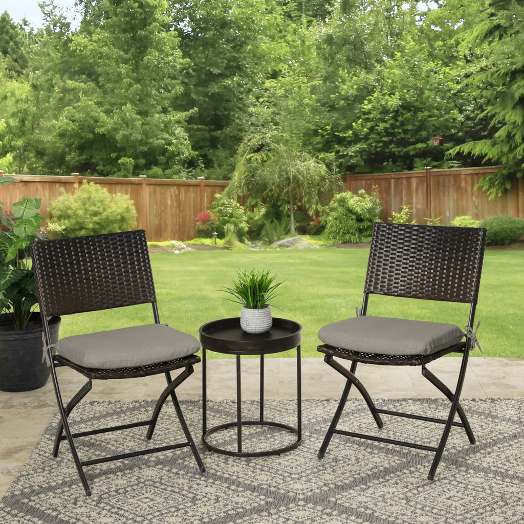 Navy Blue Rectangle Outdoor Seat Pad 2 Pack O514286
