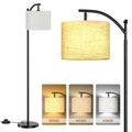 Floor Lamp with 3 Color Temperatures Linen Shade J824