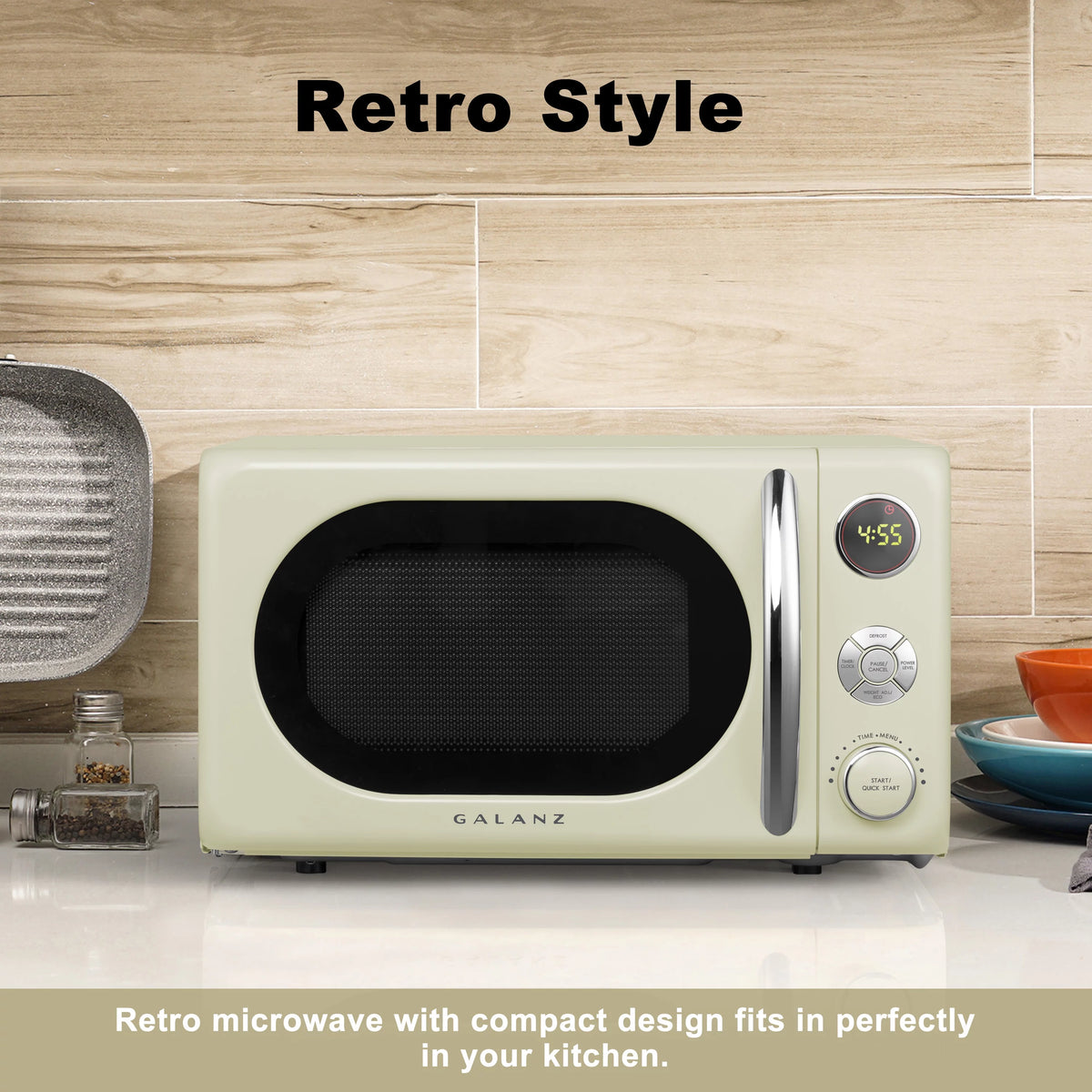 0.7 Cu. ft. 700 Watts Cream Countertop Microwave Oven I2900