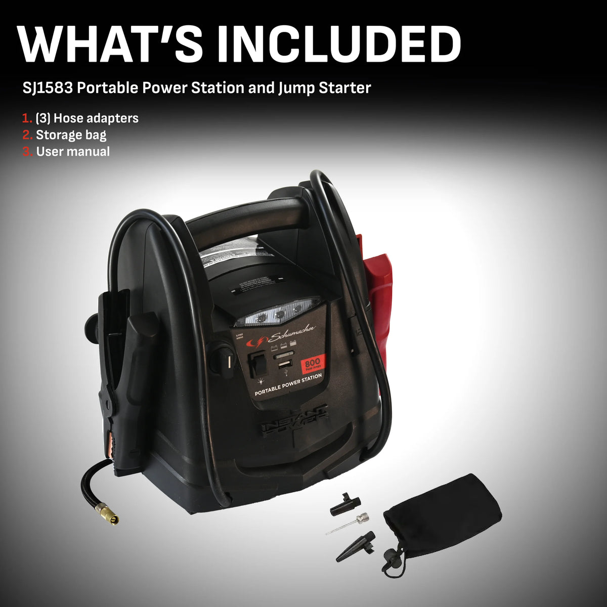 Portable Power Station with Jump Starter and Air Compressor X6412
